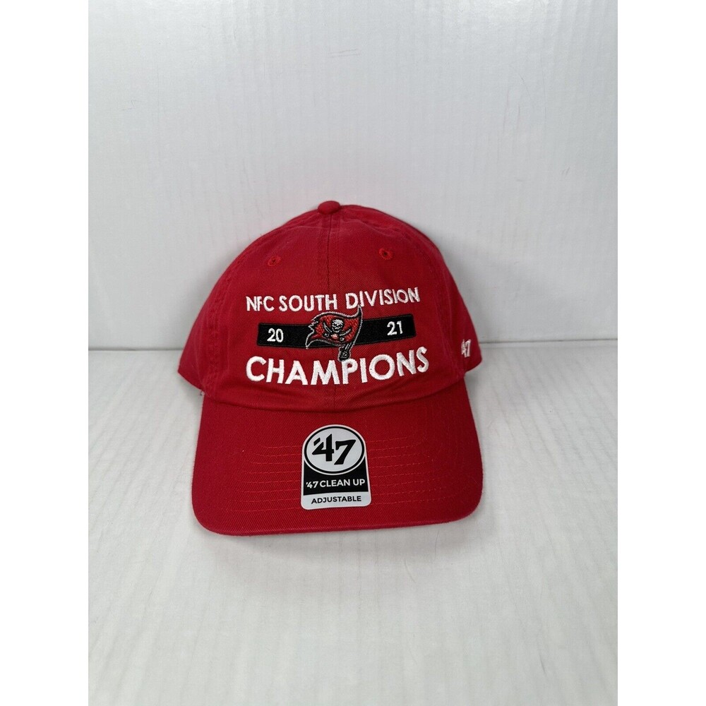 47 Brand Tampa Bay Buccaneers 2021 NFL NFC South Champions Red Hat Cap NEW